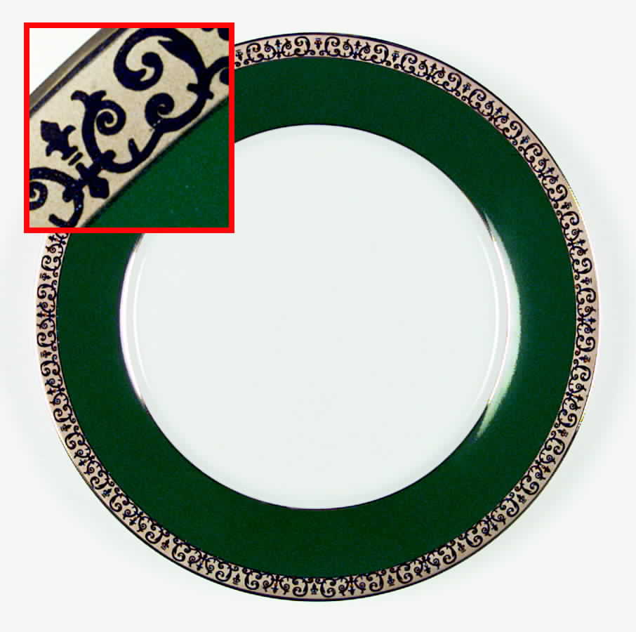 Gold Buffet Green Dinner Plate by Royal Gallery-1