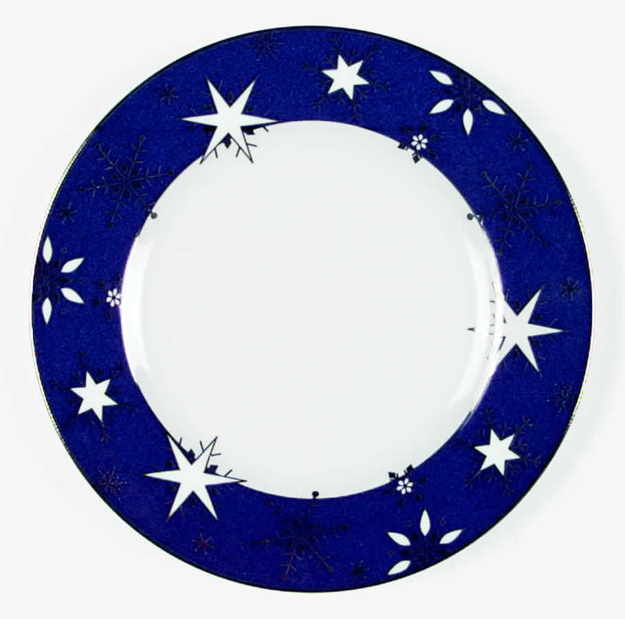 Platinum Snowflakes Luncheon Plate by Royal Worcester-1