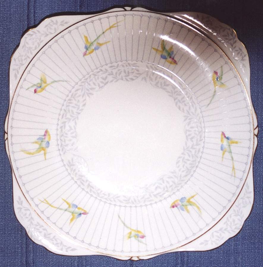 The Aviary Square Handled Cake Plate by Royal Grafton-1