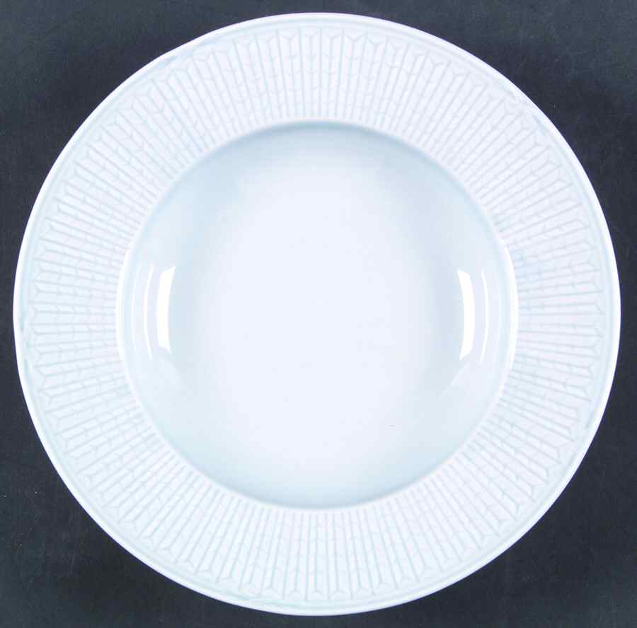 Swedish Grace Ice (Gray) Rim Soup Bowl by Rorstrand-1