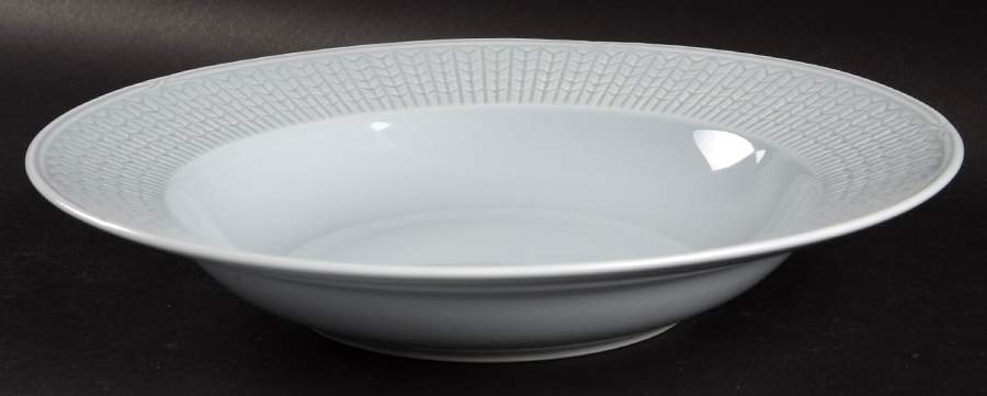 Swedish Grace Ice (Gray) Large Rim Soup Bowl by Rorstrand-1