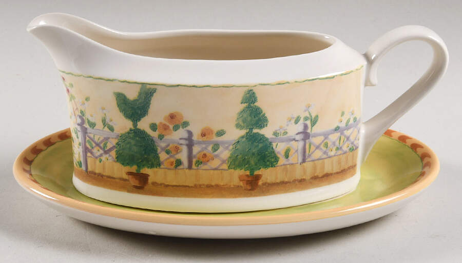 Gardener's Journal Gravy Boat & Underplate by Royal Stafford-1