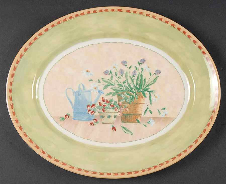 Gardener's Journal 13" Oval Serving Platter by Royal Stafford-1