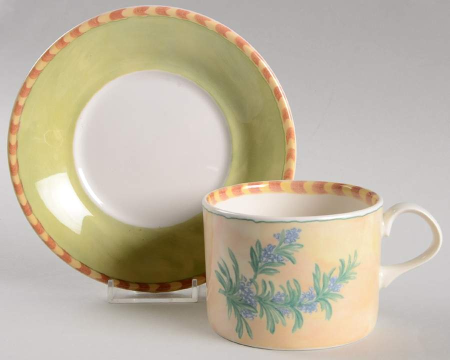 Gardener's Journal Flat Cup & Saucer Set by Royal Stafford-1