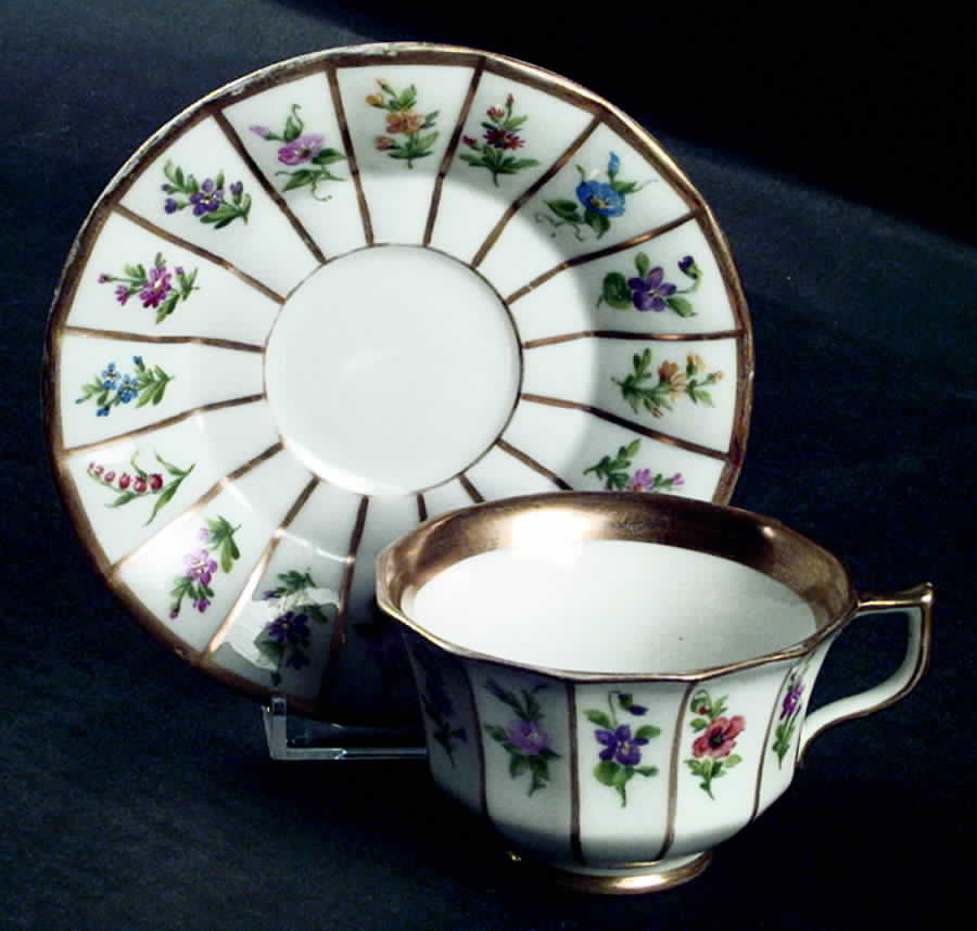 RCO13 Footed Cup & Saucer Set by Royal Copenhagen-1