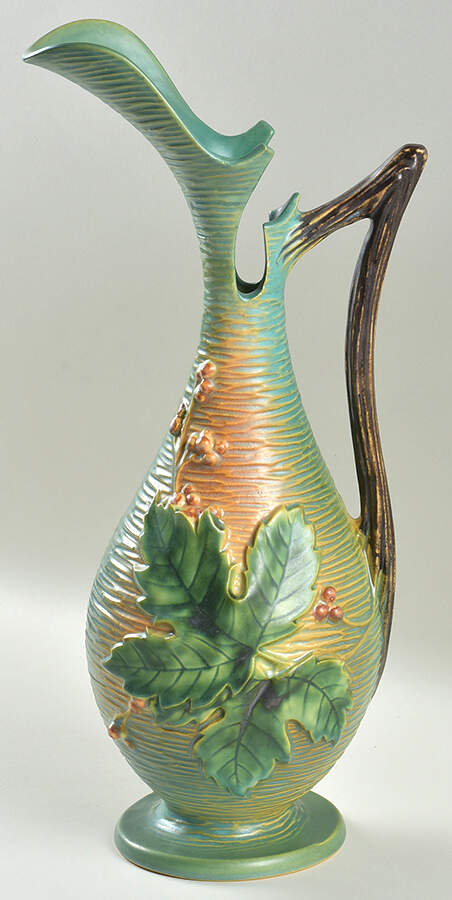 Bushberry (Green Background) 15" Ewer by Roseville-1