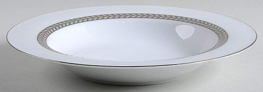 Imperial Platinum Rim Soup Bowl by Retroneu-1