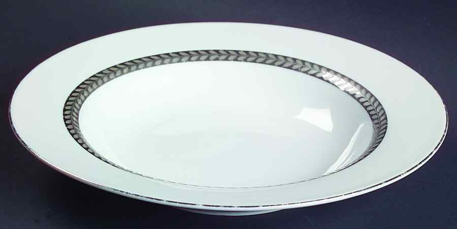 Imperial Platinum Rim Soup Bowl by Retroneu-1