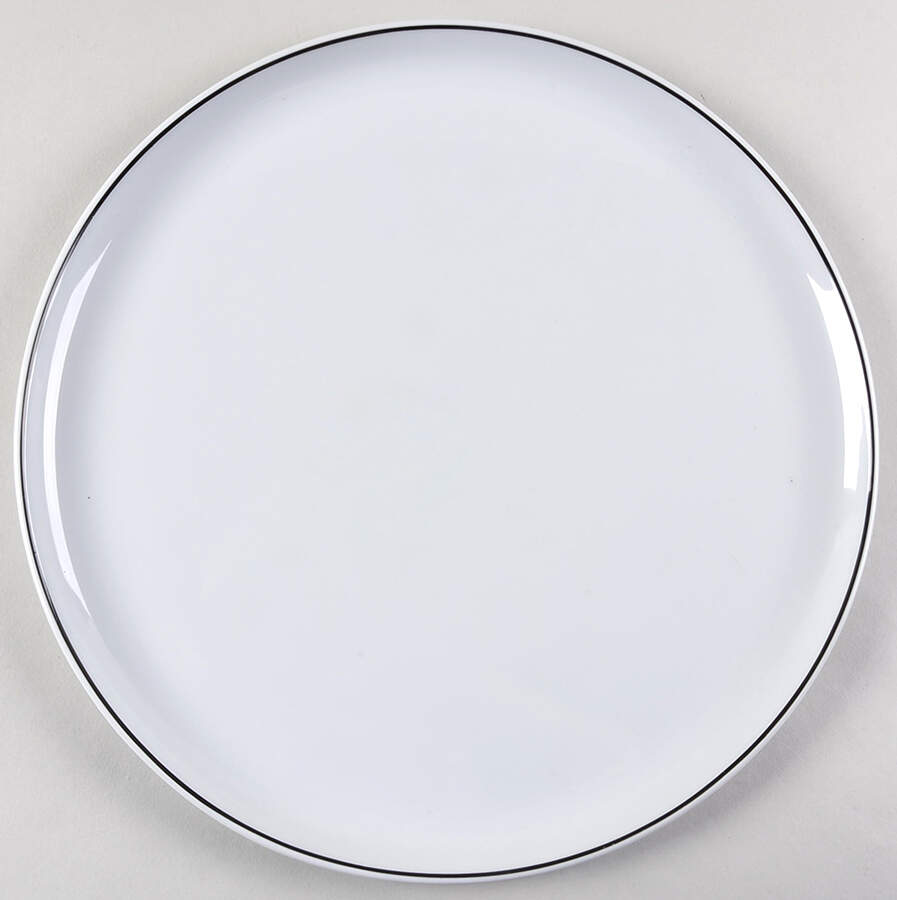 R6L1 Black 12" Chop Plate (Round Platter) by Royal Limoges-1
