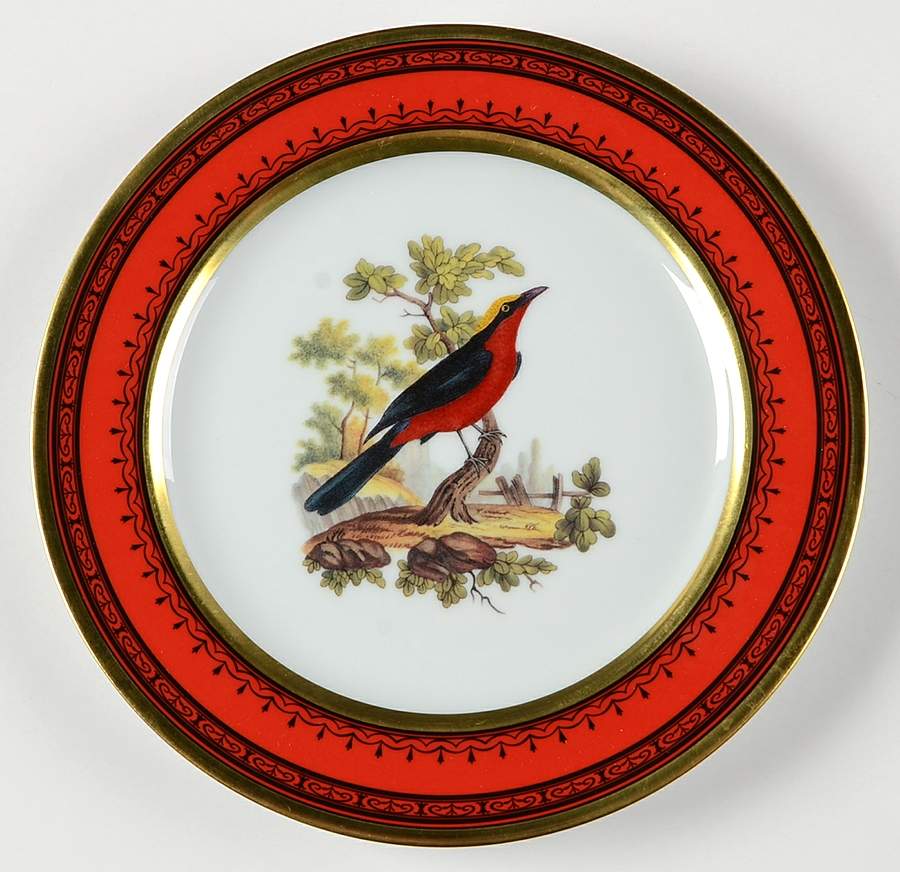 Jardin Du Roi Red Salad Plate by Royale (France)-1