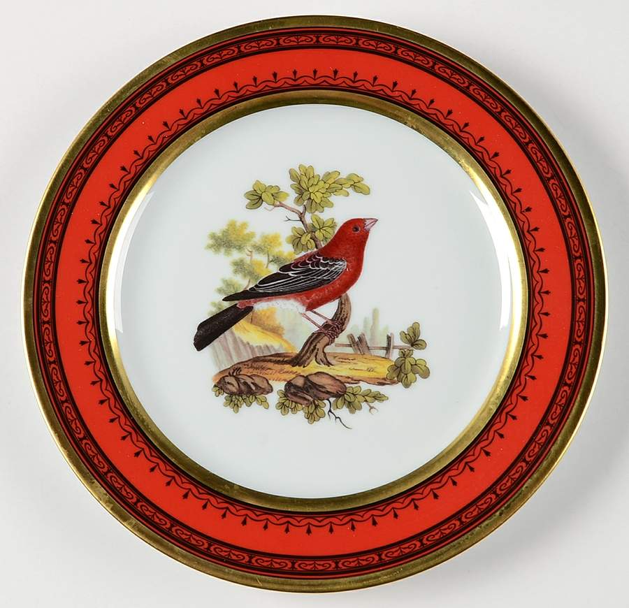 Jardin Du Roi Red Salad Plate by Royale (France)-1