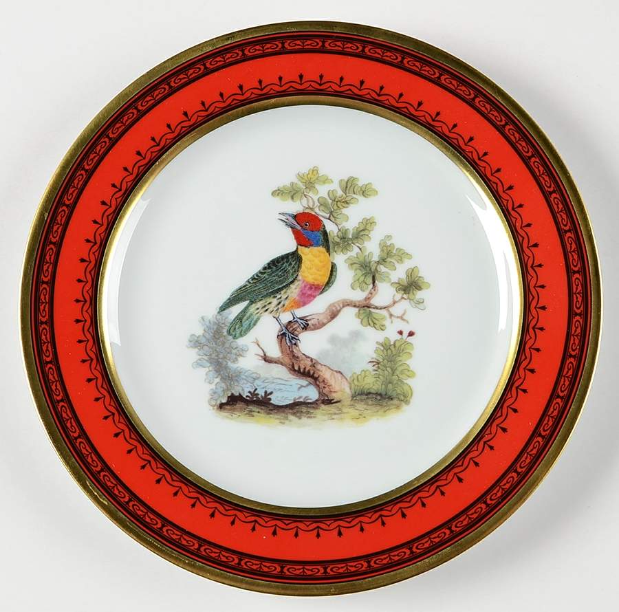 Jardin Du Roi Red Salad Plate by Royale (France)-1