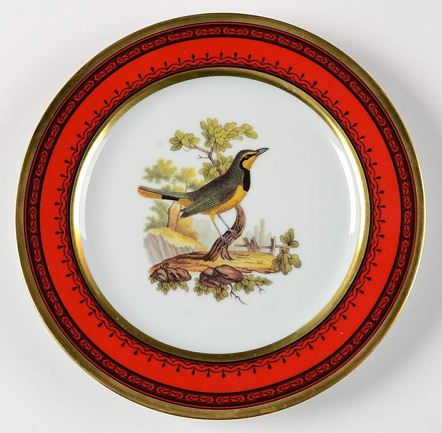 Jardin Du Roi Red Salad Plate by Royale (France)-1