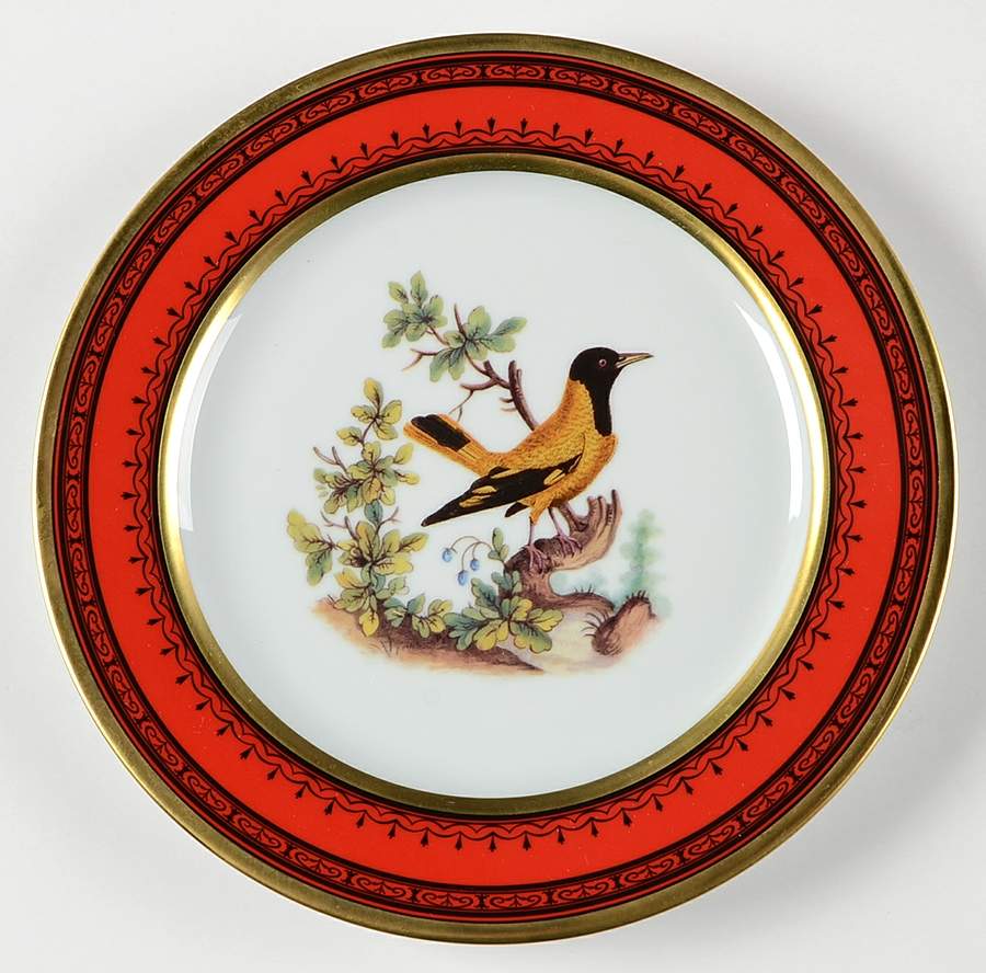 Jardin Du Roi Red Salad Plate by Royale (France)-1