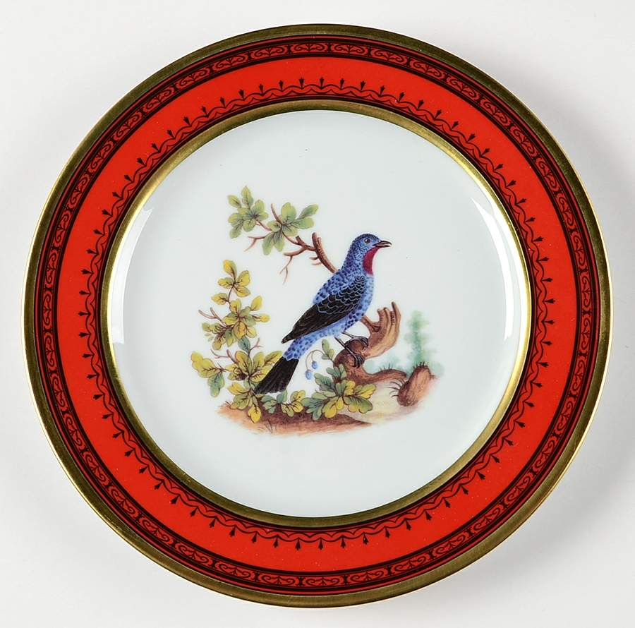 Jardin Du Roi Red Salad Plate by Royale (France)-1