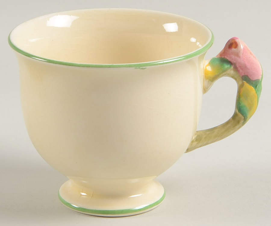 Rosebud Cream (Cream Background) Footed Demitasse Cup by Royal Winton-1