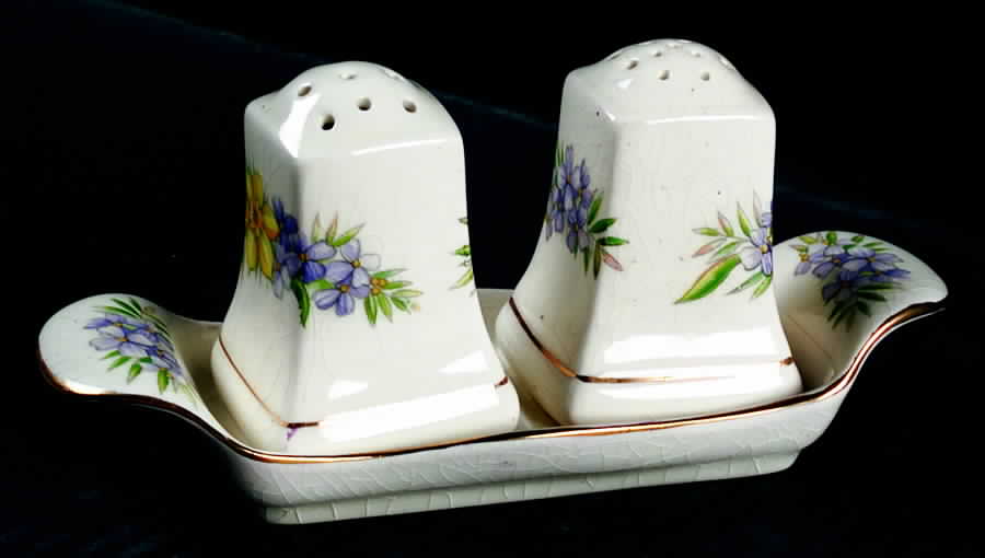 524 (3 Pc) Salt & Pepper Tray Set by Royal Winton-1