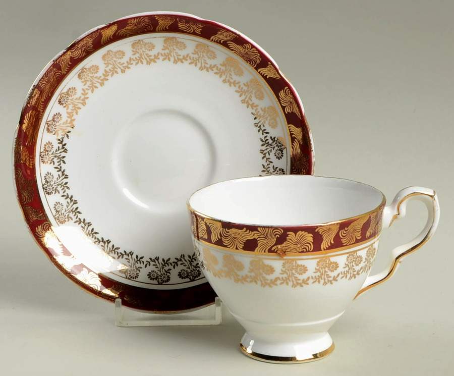 RST62 Footed Cup & Saucer Set by Royal Stafford-1