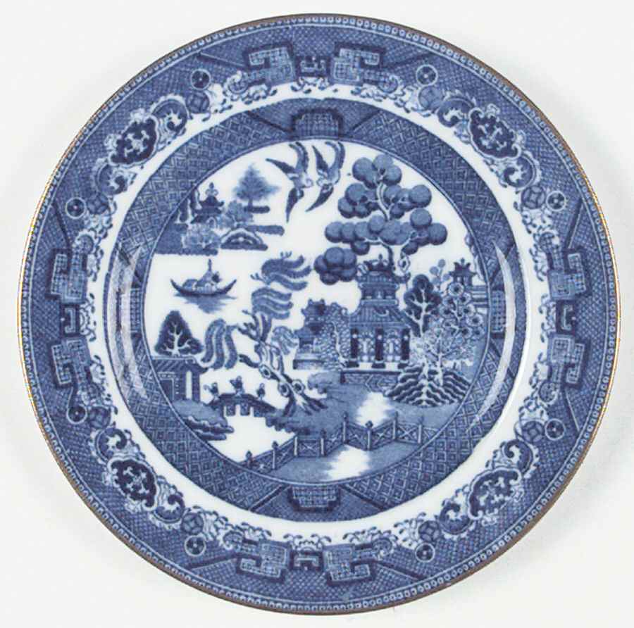 Willow (Gold Trim) Bread & Butter Plate by Royal Doulton-1