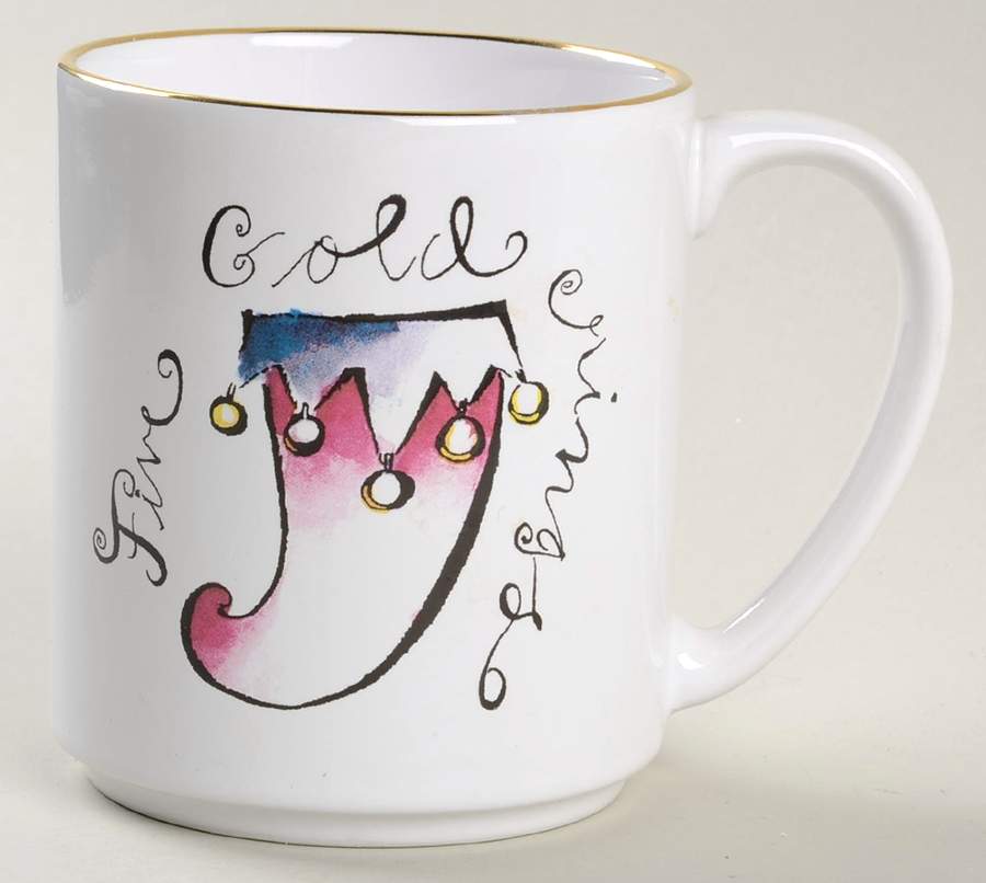 Twelve Days of Christmas (Gold Trim) Mug by Rosanna-1