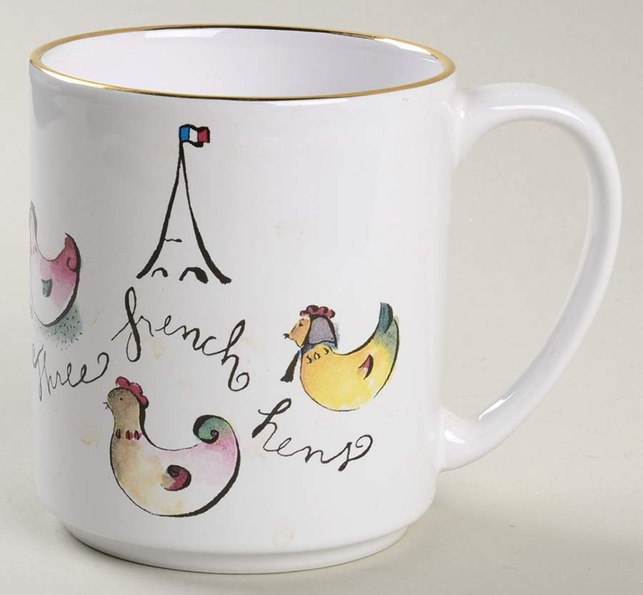 Twelve Days of Christmas (Gold Trim) Mug by Rosanna-1