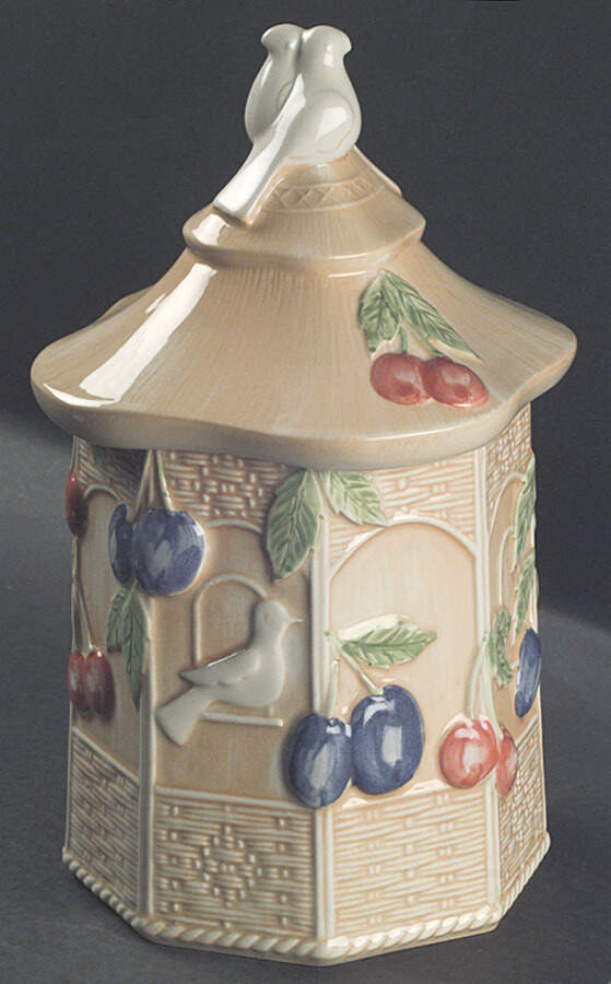 Evesham Orchard Novelty Cookie Jar & Lid by Royal Worcester-1