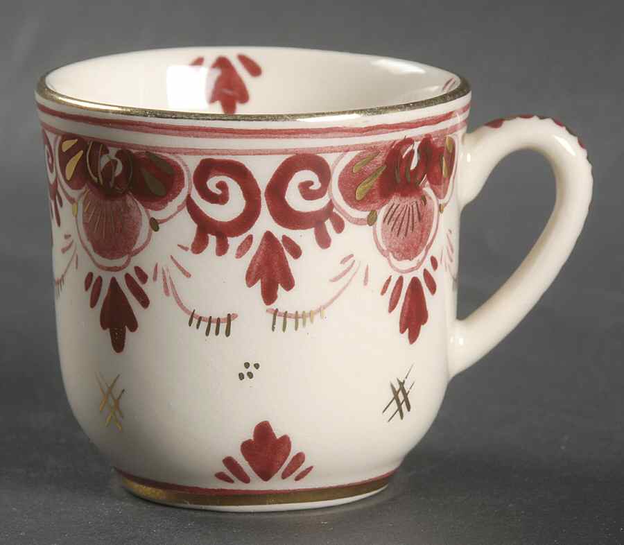 Delft Red Flat Demitasse Cup by Regina (Holland)-1