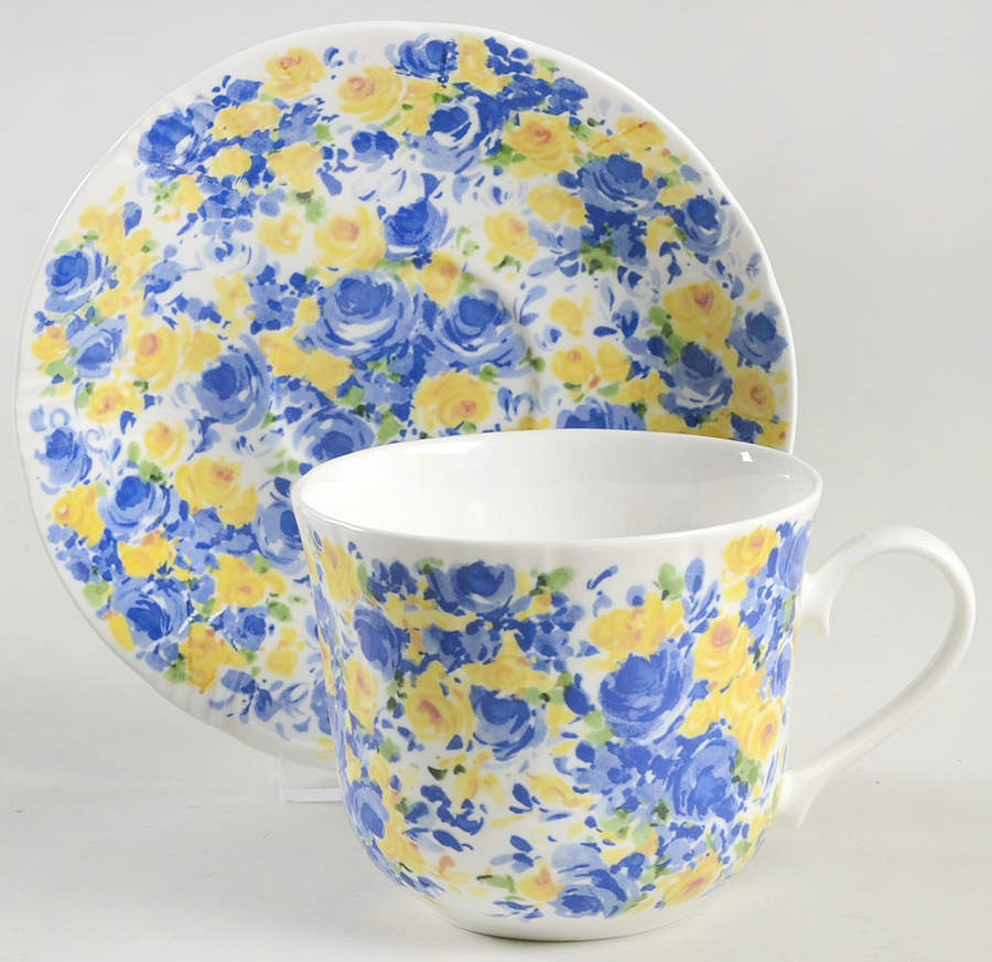 Summertime Flat Cup & Saucer Set by Roy Kirkham-1