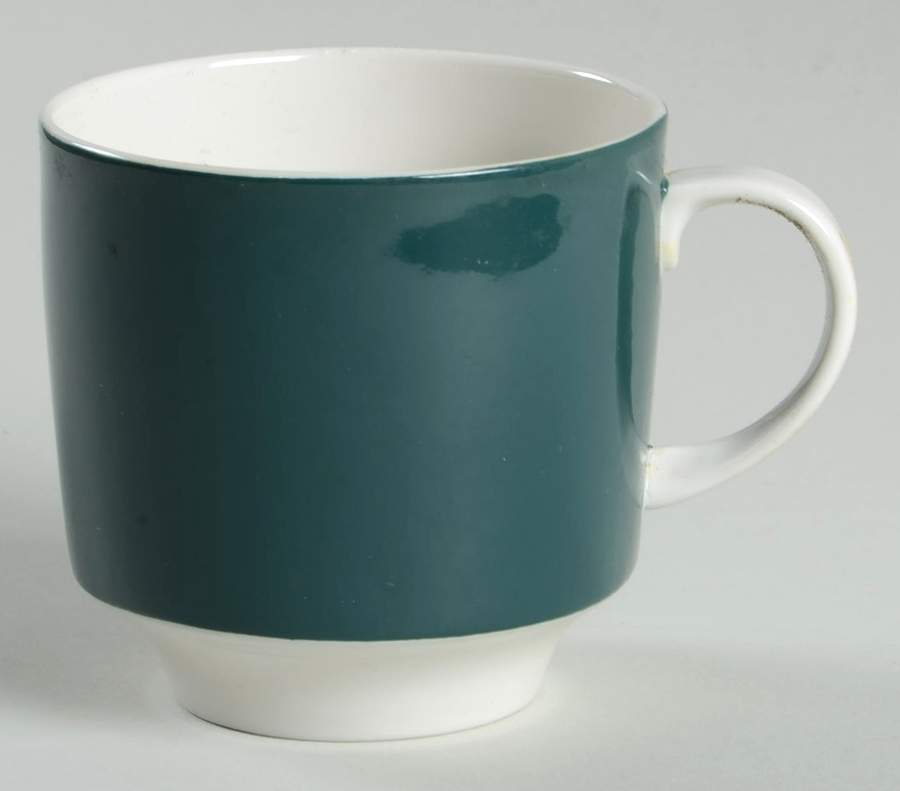 Prisma Mallard Green Flat Cup by Royal Doulton-1