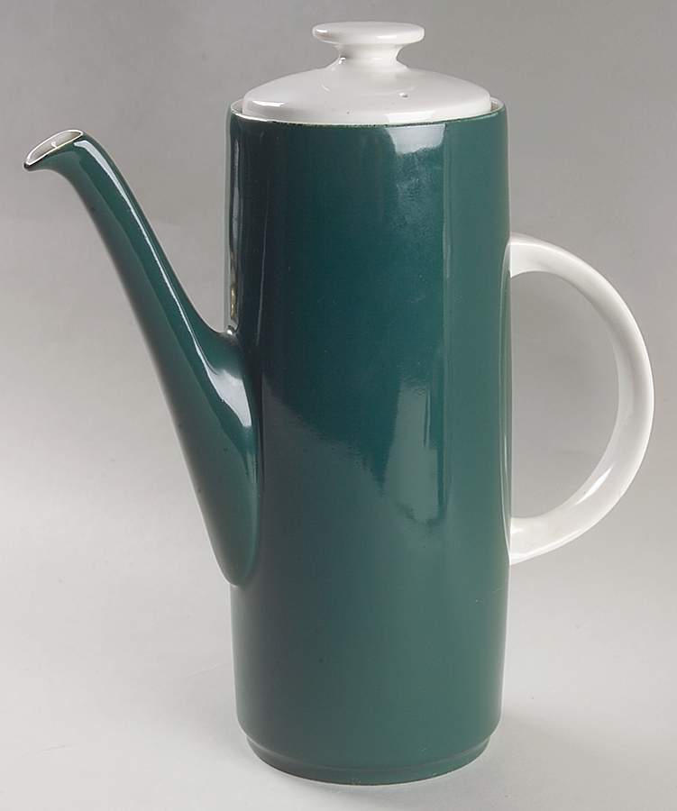 Prisma Mallard Green Coffee Pot & Lid by Royal Doulton-1