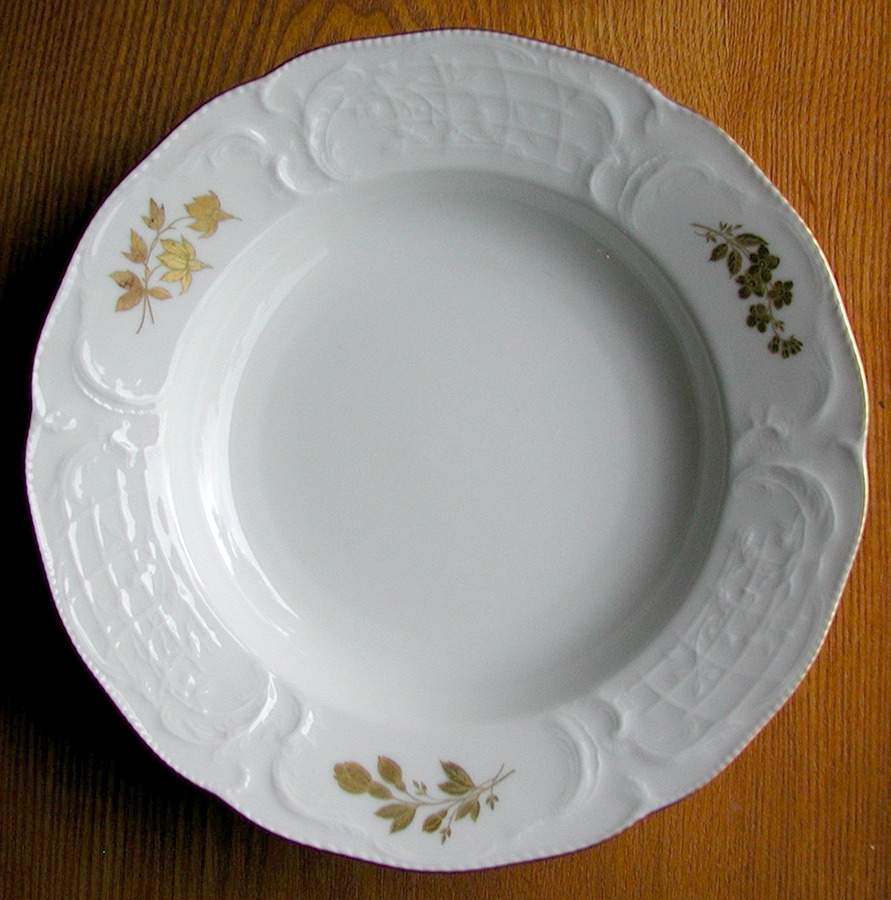 Gold Bouquet (Gold Trim) Rim Soup Bowl by Rosenthal - Continental-1