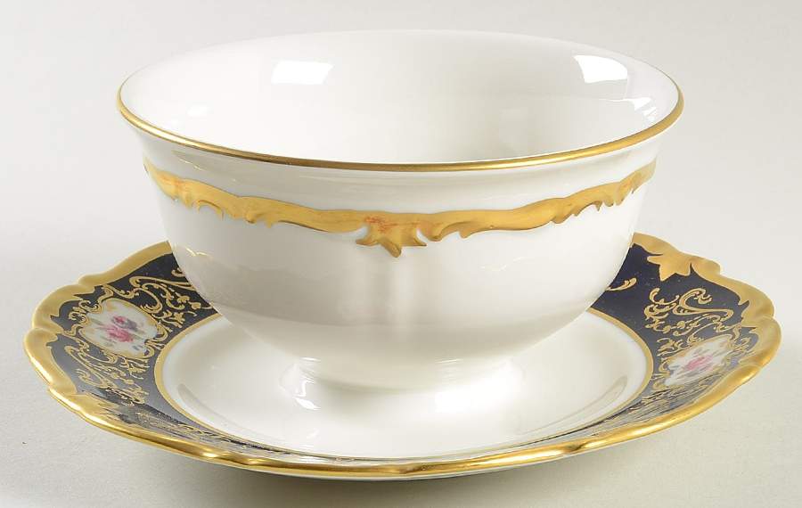 REH12 Gravy Boat with Attached Underplate by Reichenbach-1