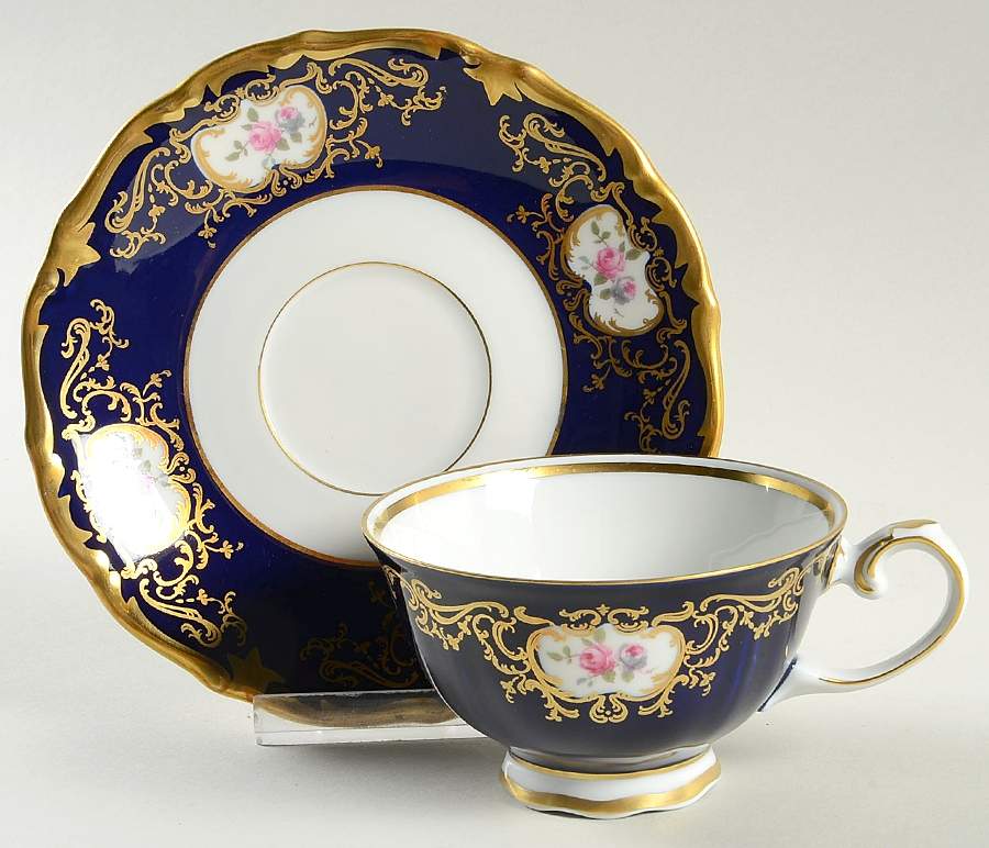 REH12 Footed Cup & Saucer Set by Reichenbach-1
