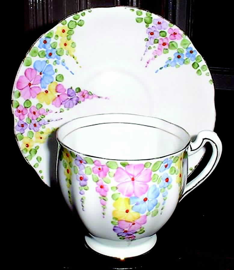 533 Footed Cup & Saucer Set by Royal Standard-1