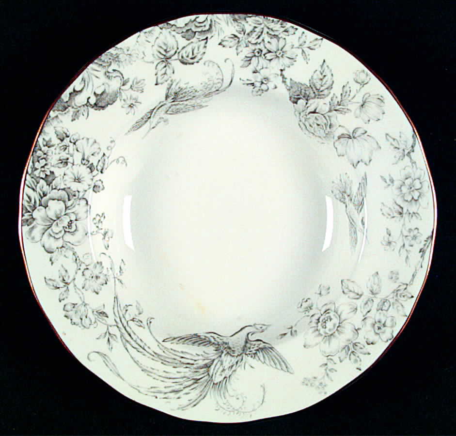 Lakme Gray Rim Soup Bowl by Royal Worcester-1
