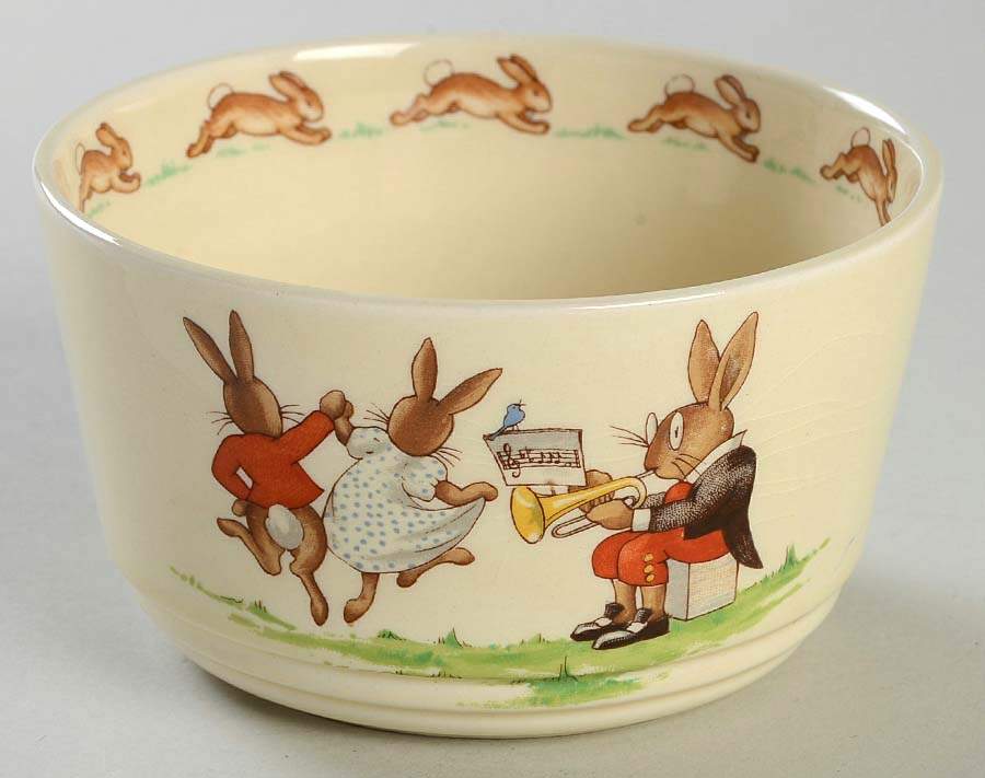 Bunnykins (Casino Shape) Open Sugar Bowl by Royal Doulton-1