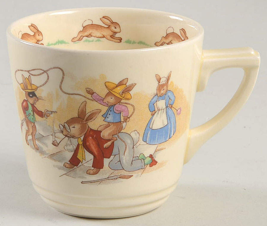 Bunnykins (Casino Shape) Flat Casino Shape Cup by Royal Doulton-1