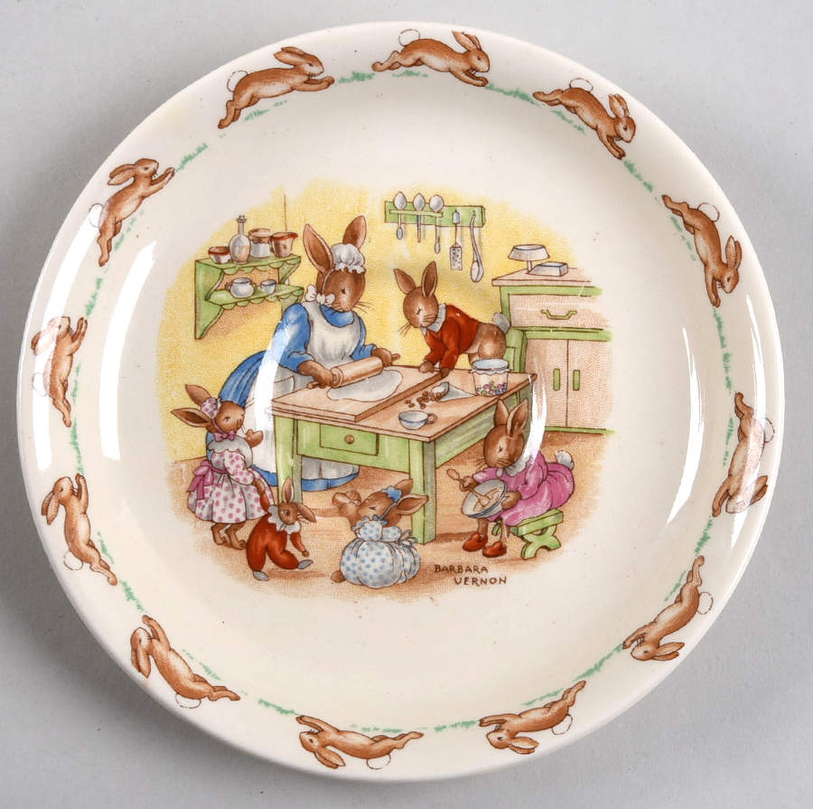 Bunnykins (Casino Shape) Saucer for Flat Casino Shape Cup by Royal Doulton-1