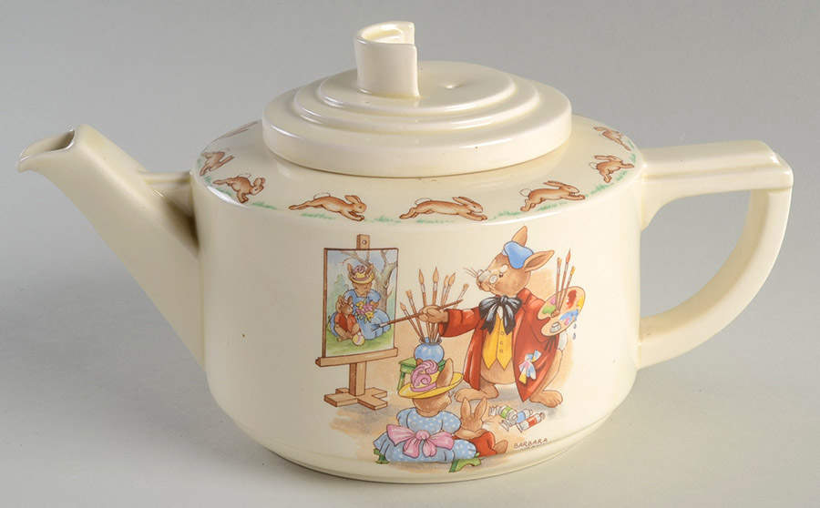 Bunnykins (Casino Shape) Teapot & Lid by Royal Doulton-1