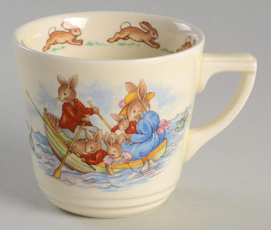 Bunnykins (Casino Shape) Flat Casino Shape Cup by Royal Doulton-1