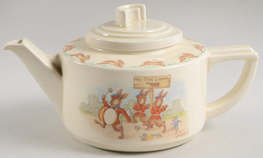 Bunnykins (Casino Shape) Small Teapot & Lid by Royal Doulton-1