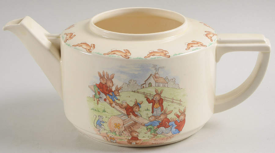 Bunnykins (Casino Shape) Teapot No Lid by Royal Doulton-1