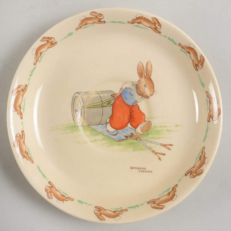 Bunnykins (Casino Shape) Saucer for Flat Casino Shape Cup by Royal Doulton-1