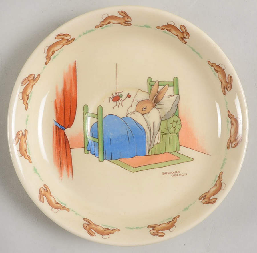 Bunnykins (Casino Shape) Saucer for Flat Casino Shape Cup by Royal Doulton-1