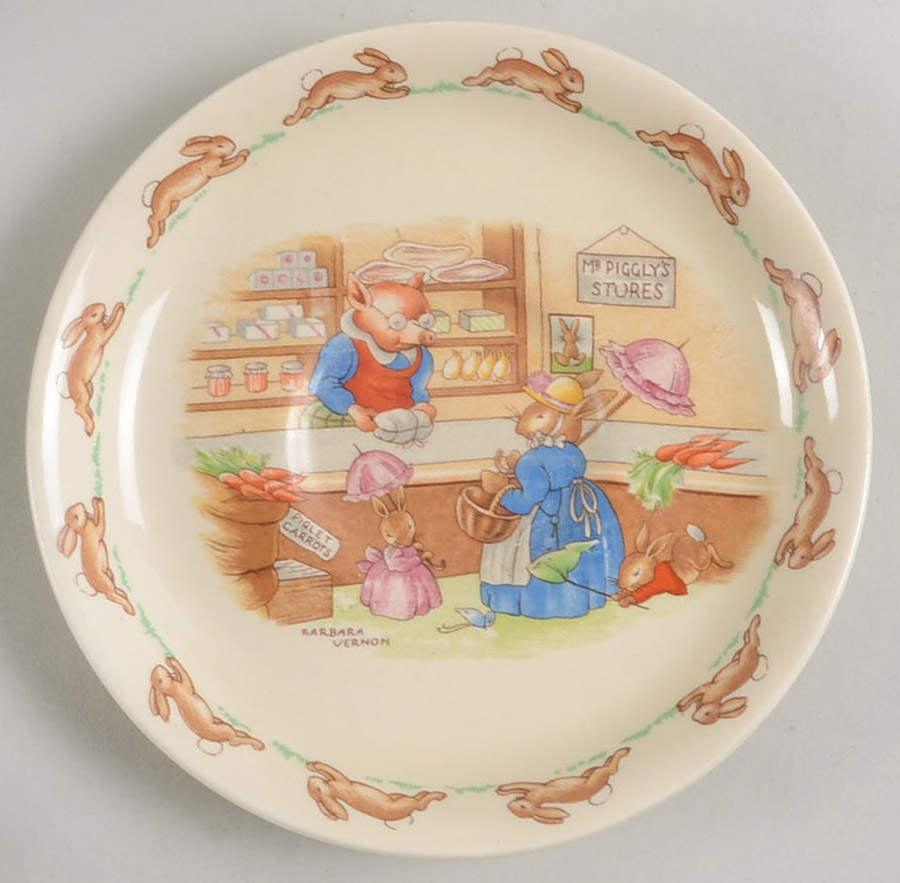 Bunnykins (Casino Shape) Saucer for Flat Casino Shape Cup by Royal Doulton-1