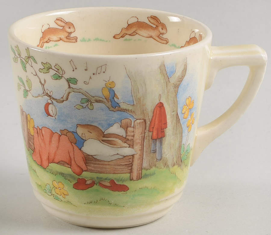 Bunnykins (Casino Shape) Flat Casino Shape Cup by Royal Doulton-1