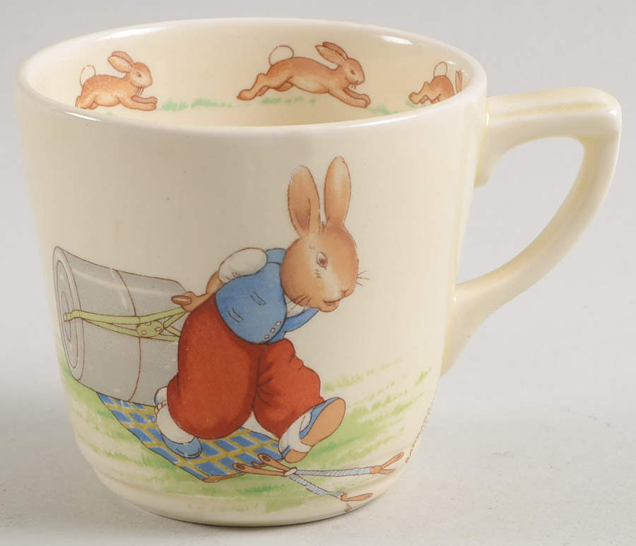 Bunnykins (Casino Shape) Flat Casino Shape Cup by Royal Doulton-1