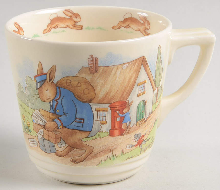 Bunnykins (Casino Shape) Flat Casino Shape Cup by Royal Doulton-1