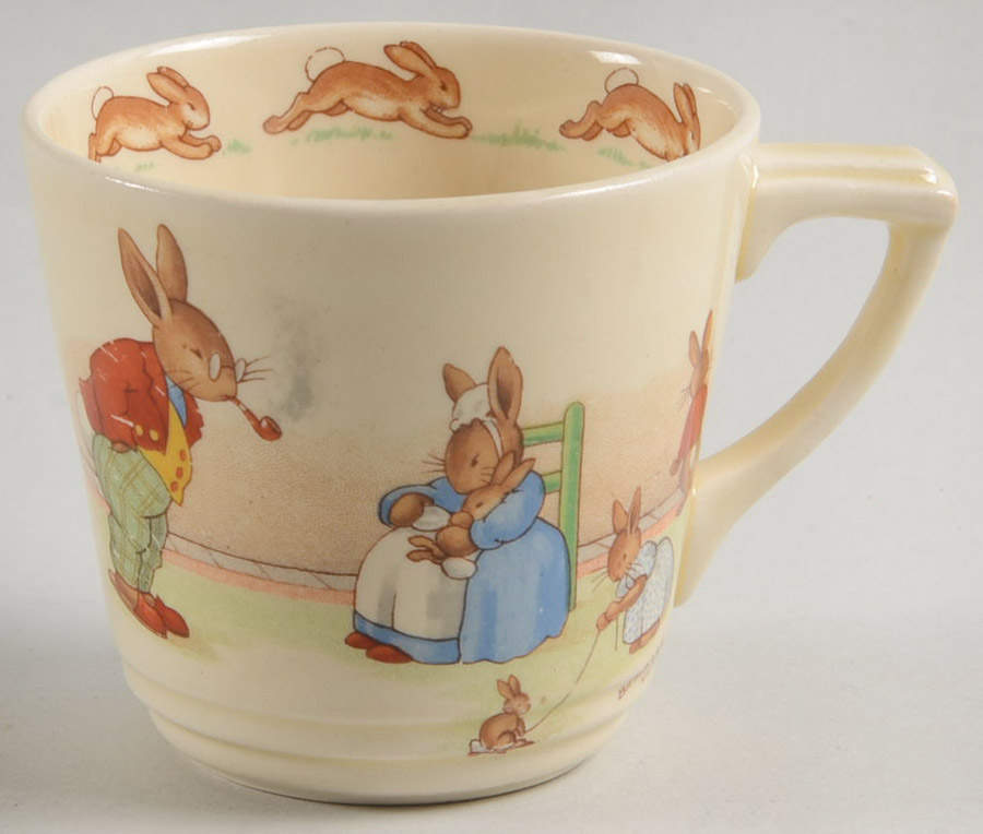 Bunnykins (Casino Shape) Flat Casino Shape Cup by Royal Doulton-1