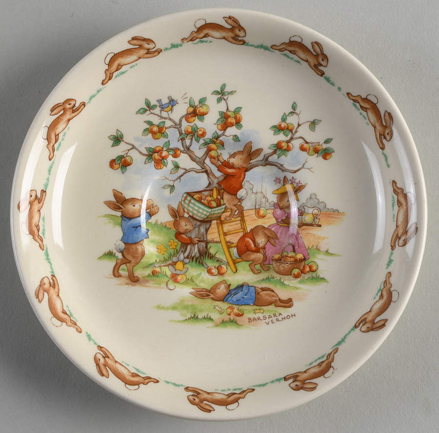 Bunnykins (Casino Shape) Saucer for Flat Casino Shape Cup by Royal Doulton-1